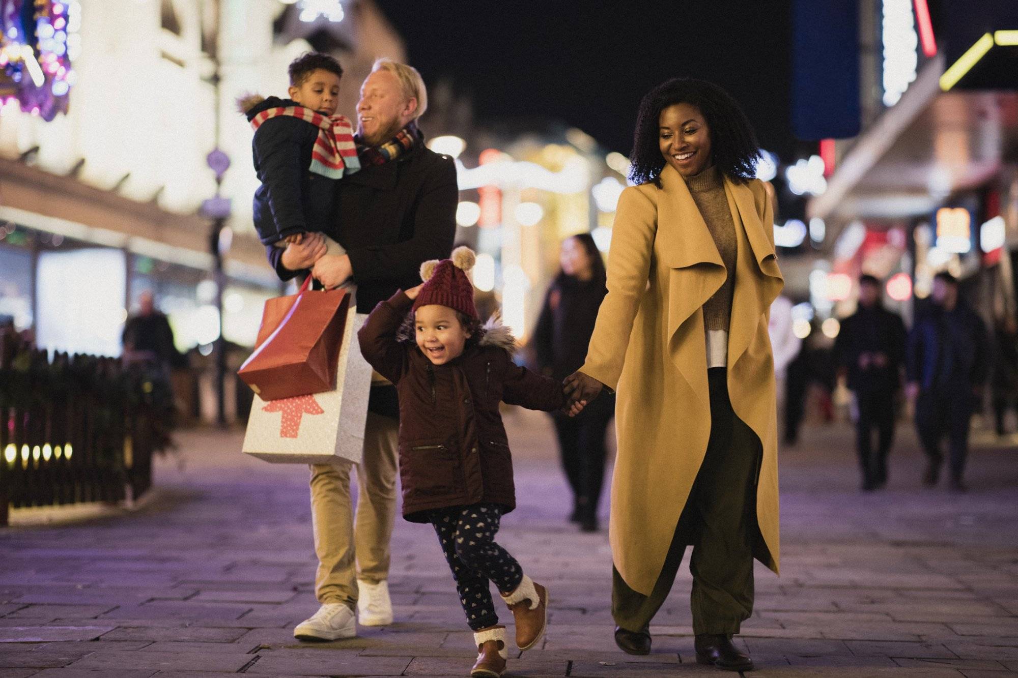 Family Shopping in the City